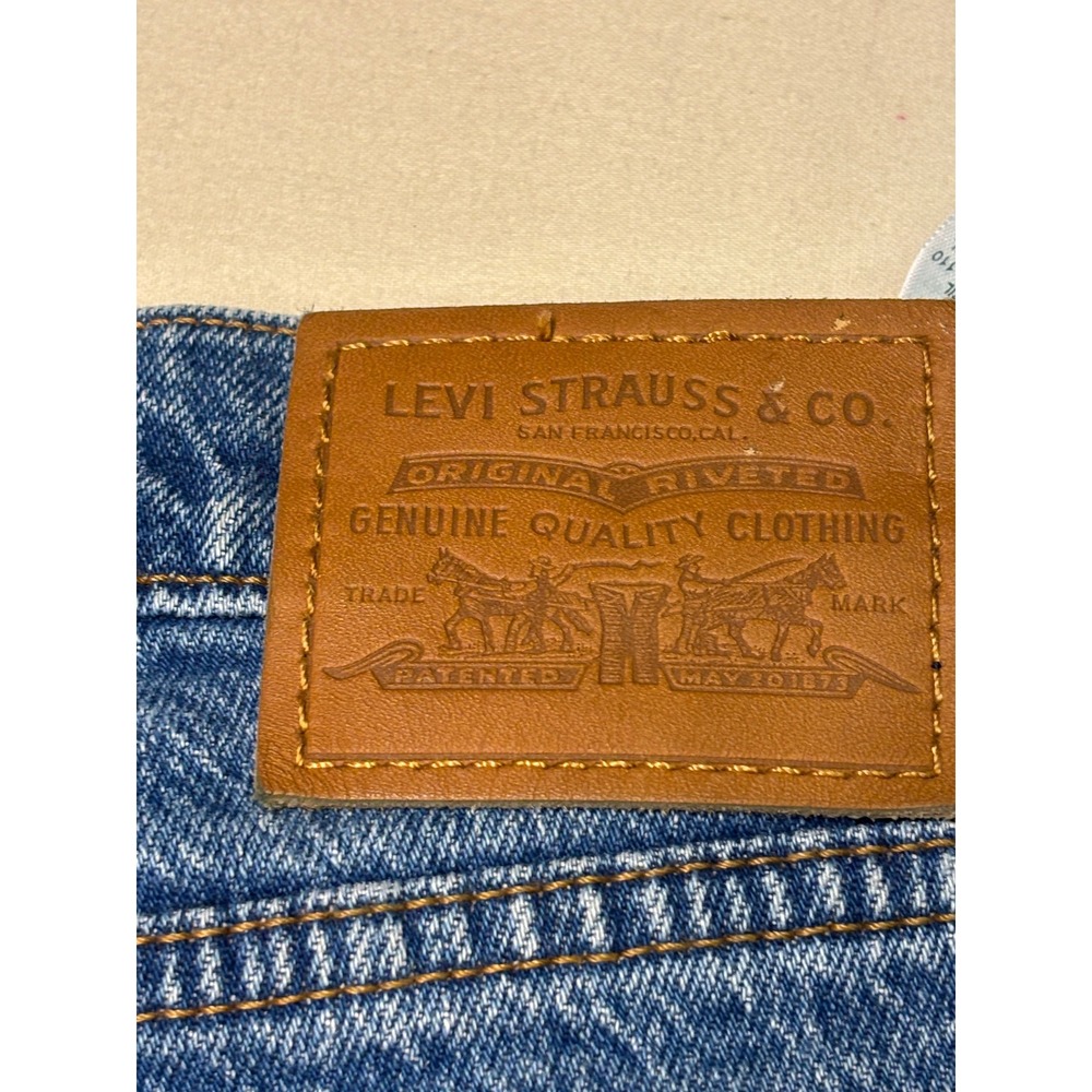 Levi's Premium Big E Wedgie Straight Jeans Women's 25X28 Medium Wash Button Fly - Picture 12 of 16